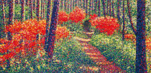 山つつじの咲く道