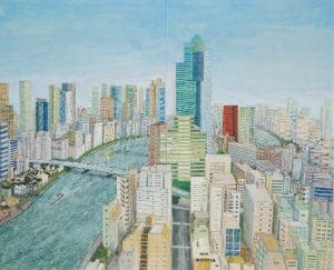 2023隅田川河畔高層ビル群─玉宮城─